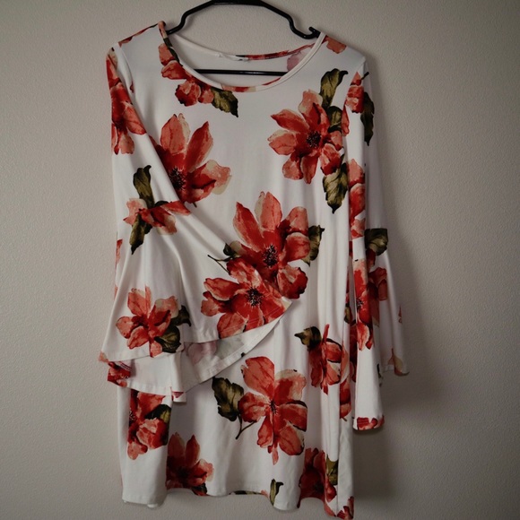 Reborn J floral shirt with flare sleeves - Picture 3 of 7